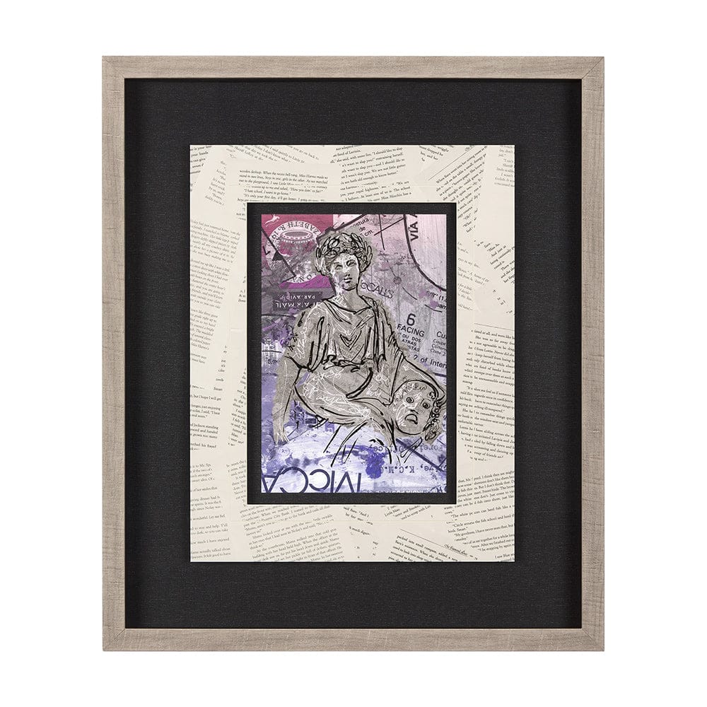 Mercana - Graffiti sculpture II by Mercana Studio Hand Embellished Textured Framed Art Print Matted under Glas - 14515 view 1