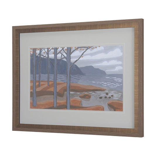 Mercana - Gray Day by Mercana Studio a Hand Embellished Textured Framed Art Print Matted under Glass - 14256 view 2