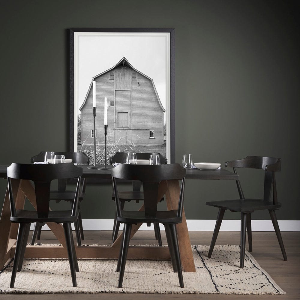 Mercana - Grey & White Barn Ii by Mercana Studio Hand Embellished Textured Framed Art Print Matted under Glass - 14180 view 8