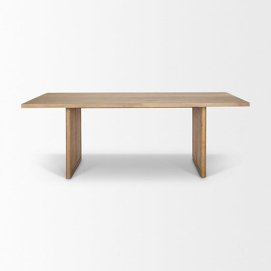 Mercana - Grier 84L Light Brown Wood w/ Cane Dining Table - 69905 view 2