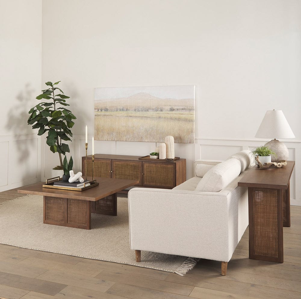 Mercana - Grier Medium Brown Solid Wood w/ Cane Console Table - 69906 view 10