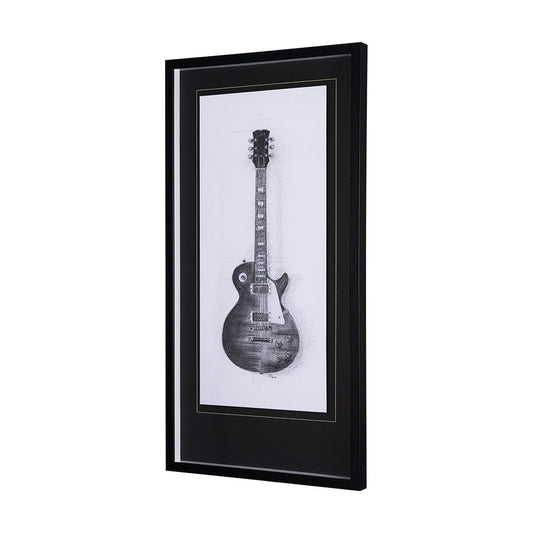 Mercana - Guitar III by Mercana Studio a Hand Embellished Textured Framed Art Print Matted under Glass - 12265 view 2