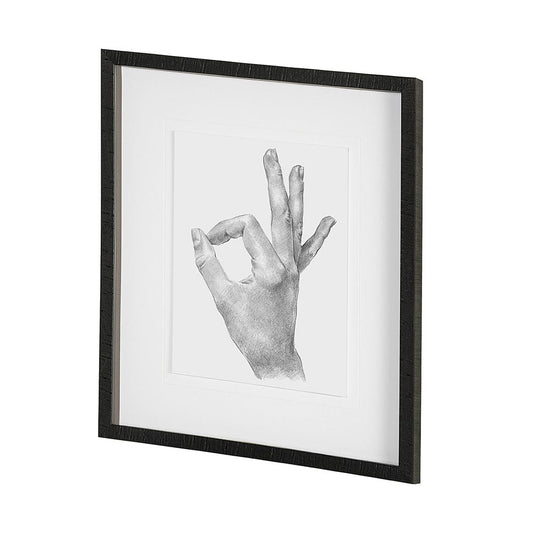 Mercana - Hand Signs III by Jennifer Paxton Parker a Framed Art Print Matted under Glass - 13334 view 2