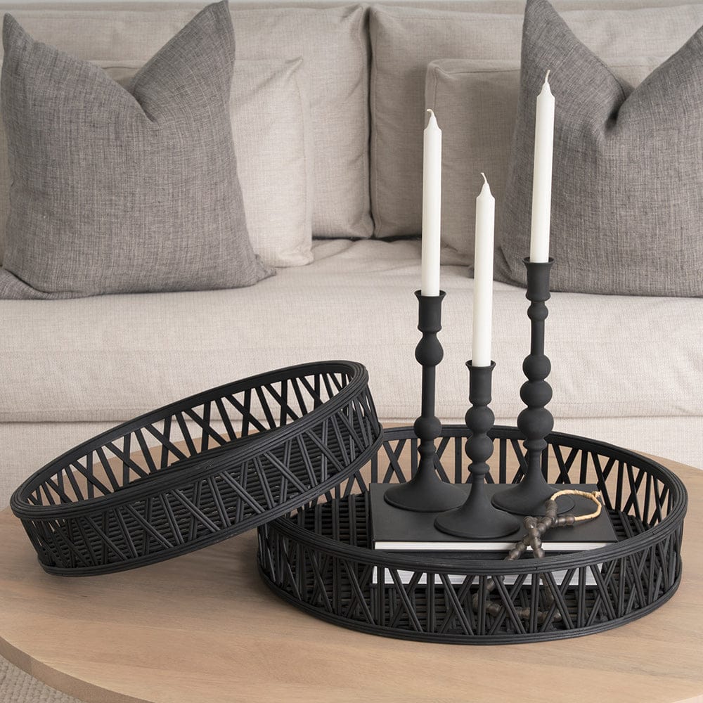 Mercana - Haute Large Matte Black Blown Glass Candlestick - 70359 view 6