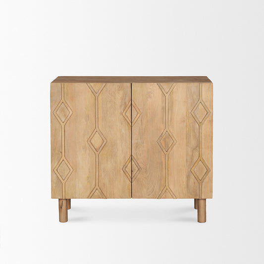 Mercana - Heera Light Brown Diamond Motif w/ Shelf Accent Cabinet - 70643_CLOSEOUT view 2