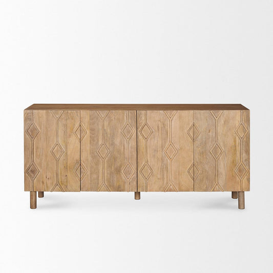 Mercana - Heera Light Brown Diamond w/ Shelf Motif Sideboard - 70644 view 2