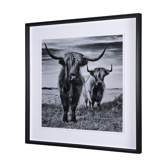 Mercana - Highlands by Mercana Studio a Hand Embellished Textured Framed Art Print Matted under Glass - 15018 view 2