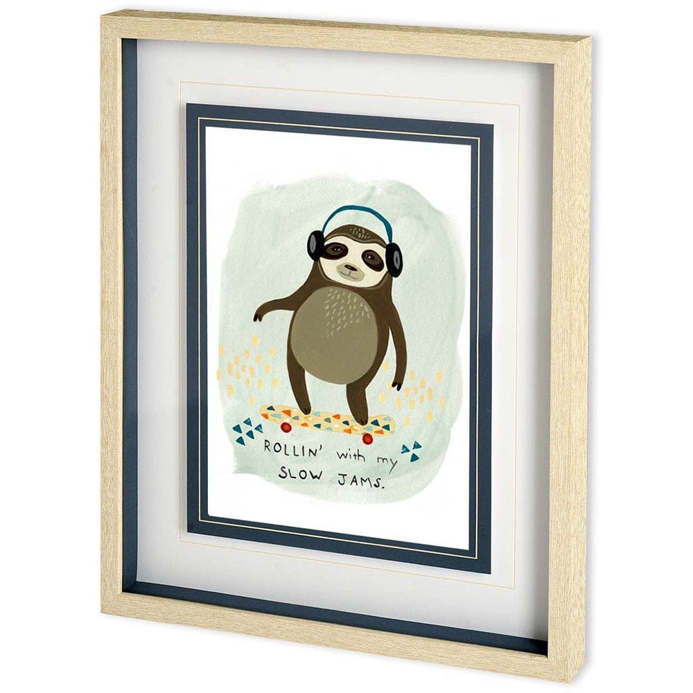 Mercana - Hipster Sloth II by June Erica Vess a Framed Art Print Matted under Glass - 11032 view 1