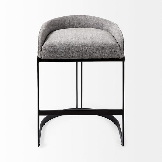 Mercana - Hollyfield II Gray Fabric Seat W/ Gray Metal Base Counter Stool - 69455 view 2