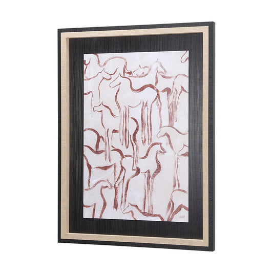 Mercana - Horse Herd III by Mercana Studio a Hand Embellished Textured Framed Art Print - 14376 view 2