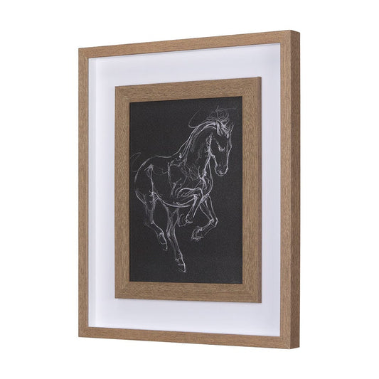 Mercana - Horse III by Mercana Studio a Hand Embellished Textured Framed Art Print Matted under Glass - 14327 view 2