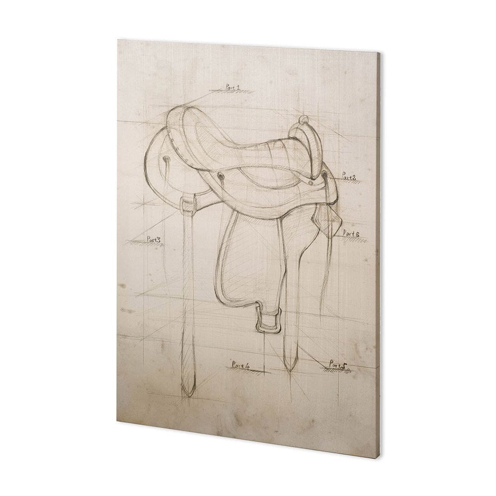 Mercana - Horse Seat II by Mercana Studio a Hand Embellished Textured Canvas - 100733-L view 1