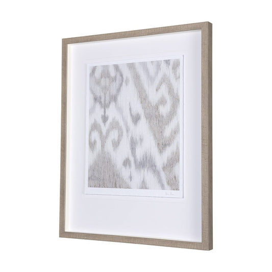 Mercana - Ikat Patterns IV by Silvia Krause a Hand Embellished Textured Framed Art Print Matted under Glass - 14920 view 2