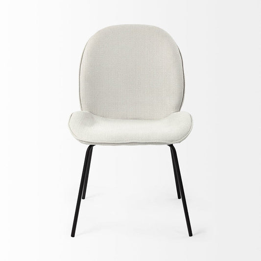 Mercana - Inala White Fabric Seat Black Metal Frame Dining Chair (Set of 2) - 69284 view 2
