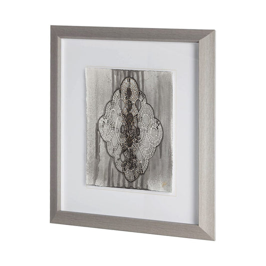 Mercana - India Pattern I by Studio M a handmade Original Framed Artwork under Glass - 11638 view 2