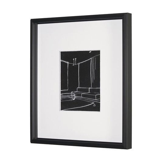 Mercana - Interior Sketch I by Mercana Studio a Hand Embellished Framed Art Print Matted under Glass - 15673 view 2