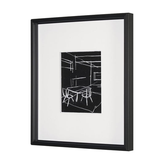 Mercana - Interior Sketch III by Mercana Studio a Hand Embellished Framed Art Print Matted under Glass - 15675 view 2