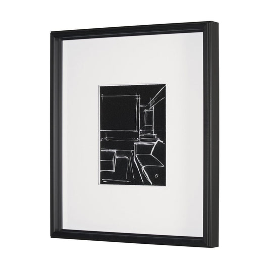 Mercana - Interior Sketch IV by Mercana Studio a Hand Embellished Framed Art Print Matted under Glass - 15676 view 2