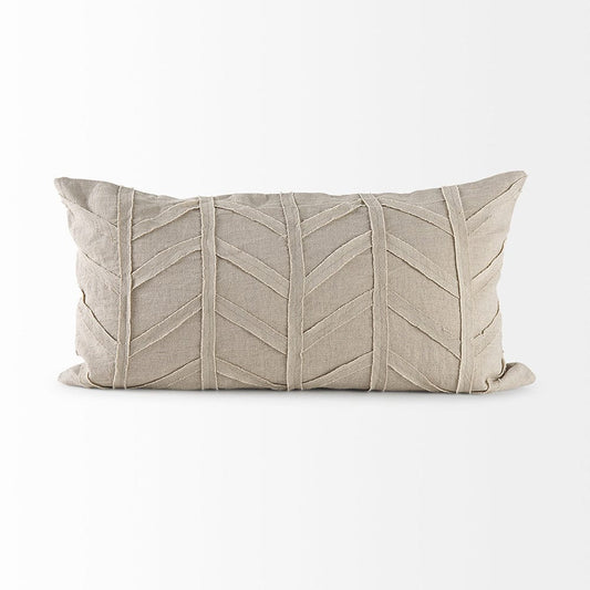 Mercana - Ivivva 14L x 26W Beige Fabric Textured Decorative Pillow Cover - 69428 view 2