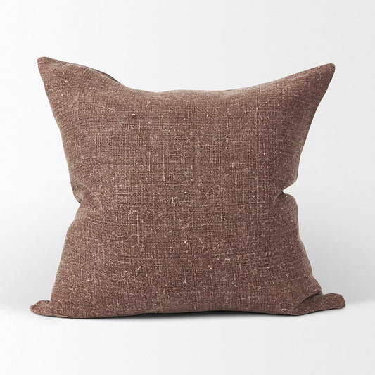 Mercana - Jack Brown Linen Square Decorative Pillow Cover - 70327 view 2