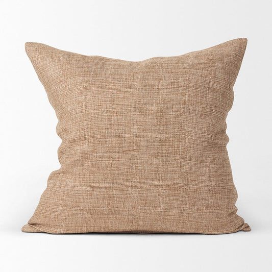 Mercana - Jacklyn Brown Linen Square Decorative Pillow Cover - 70330 view 2