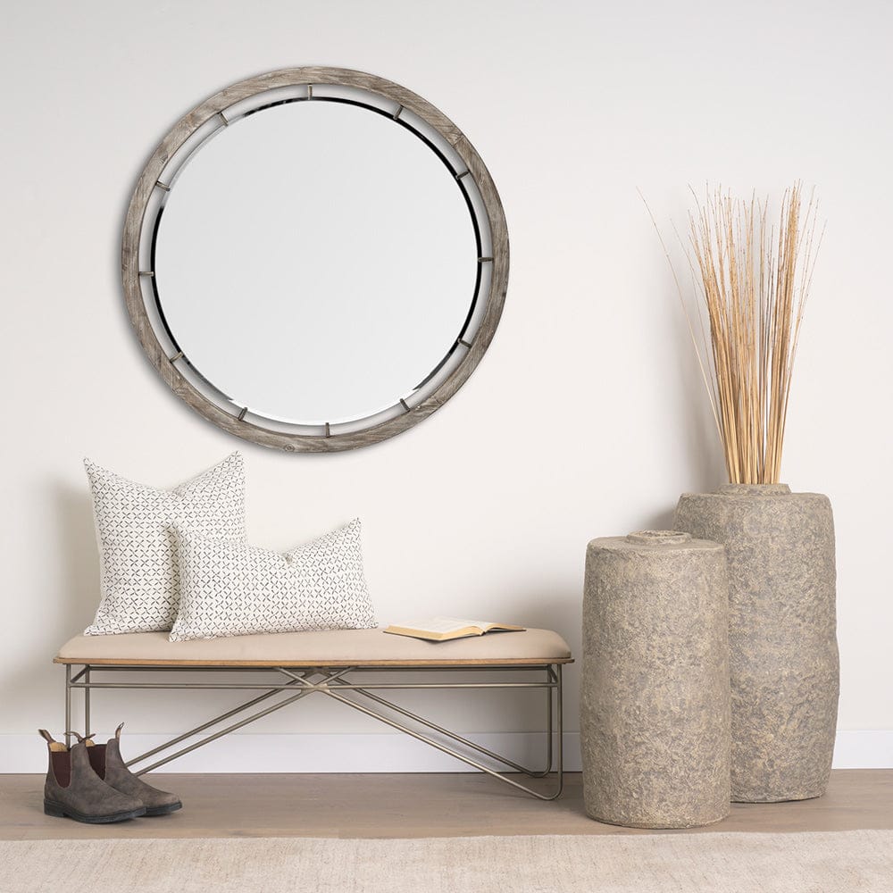 Mercana - Jayden Cream w/ Black Print Linen Lumbar Decorative Pillow Cover - 70314 view 8