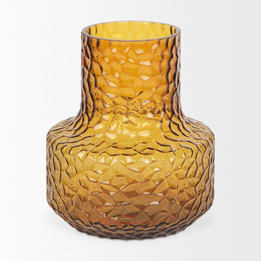 Mercana - Jolene Short Amber Glass Vase - 70366_CLOSEOUT view 2
