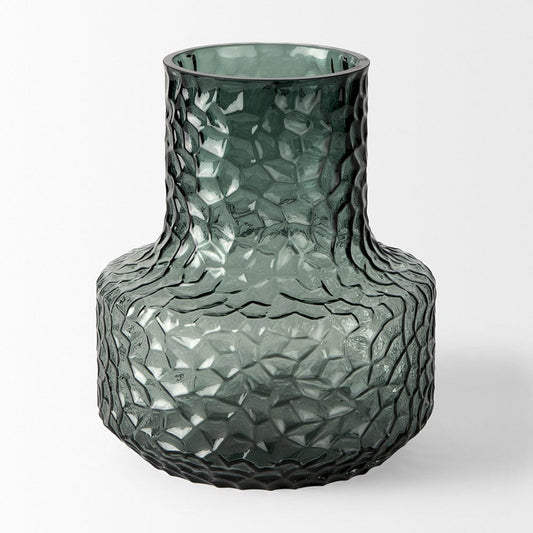 Mercana - Jolene Short Green Glass Vase - 70364 view 2