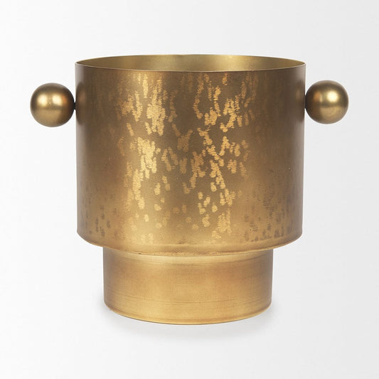 Mercana - Juno 8.5H Large Gold Iron Vase - 69867_CLOSEOUT view 2