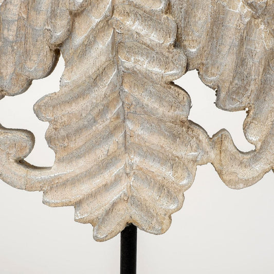 Mercana - Kamara II Large 16L x 4W White Washed Wood W/Antiqued Silver Botanical Decorative Object - 68170_CLOSEOUT view 2