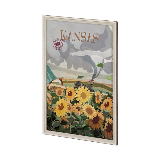Mercana - Kansas Go USA XL by Mercana Studio a Hand Embellished Decograph Framed Art Print under Glass - 13798 view 2