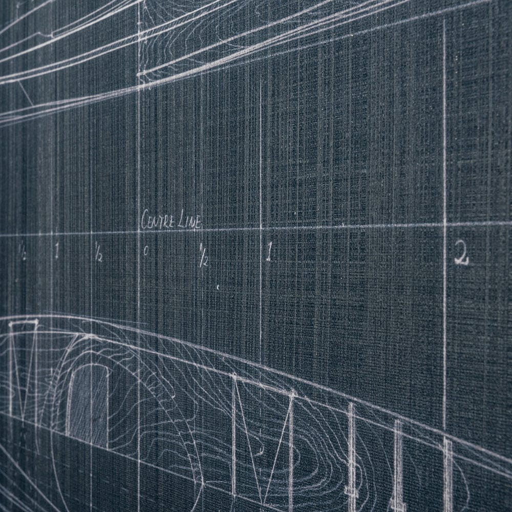 Mercana - Kayak Blueprint 40 x 24 by Fiona H a Hand Embellished Textured Canvas - 101904-S view 4