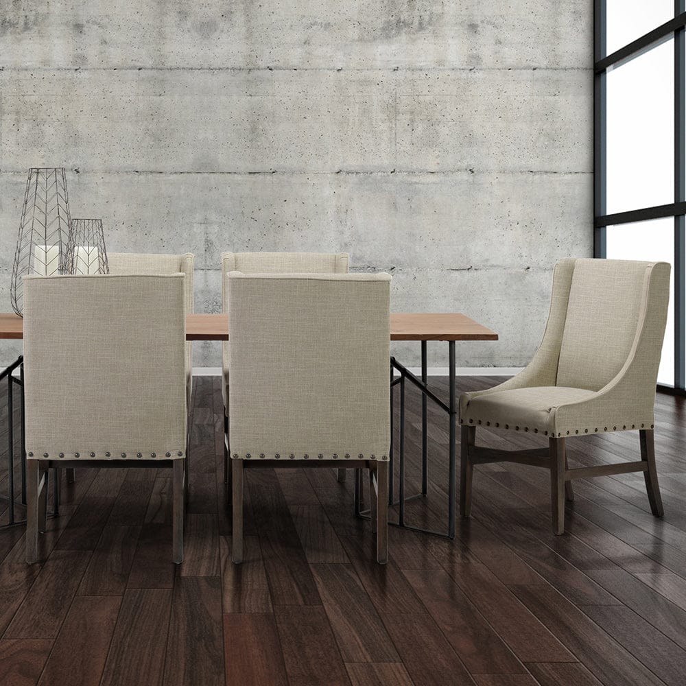 Mercana - Kensington I Beige Fabric and Solid Wood Dining Chair - 50388_CLOSEOUT view 6