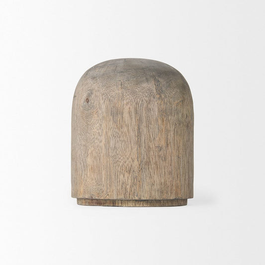 Mercana - Knox Short Gray-Wash Wood Decorative Object - 70134_CLOSEOUT view 2