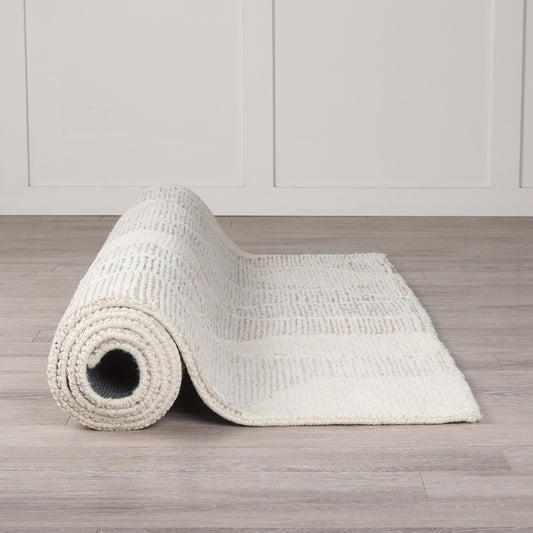 Mercana - Kolt 5x8 Neutral Geometric Patterned Wool Area Rug - 69768 view 2