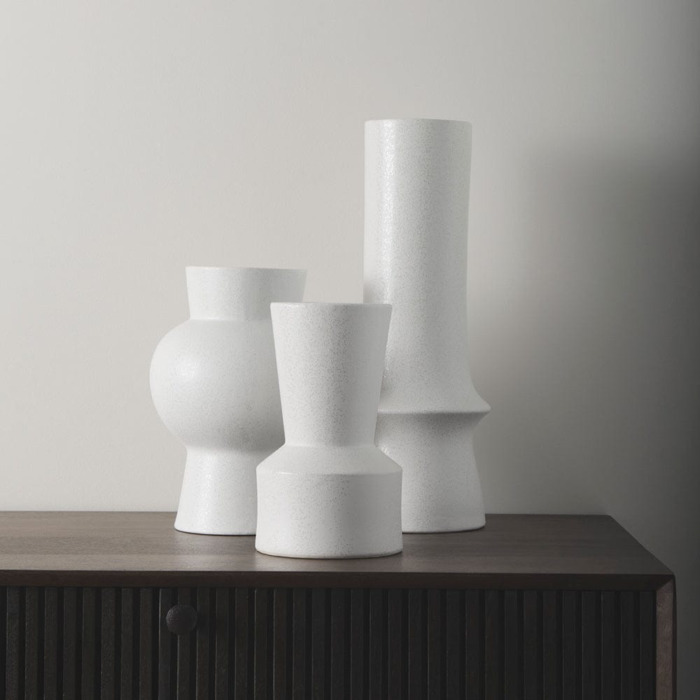 Mercana - Laforge 10.8H Medium White Ceramic Vase - 69464 view 8