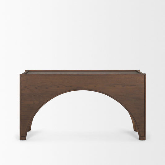 Mercana - Laraya Dark Brown Wood Arched Console Table - 70733 view 2