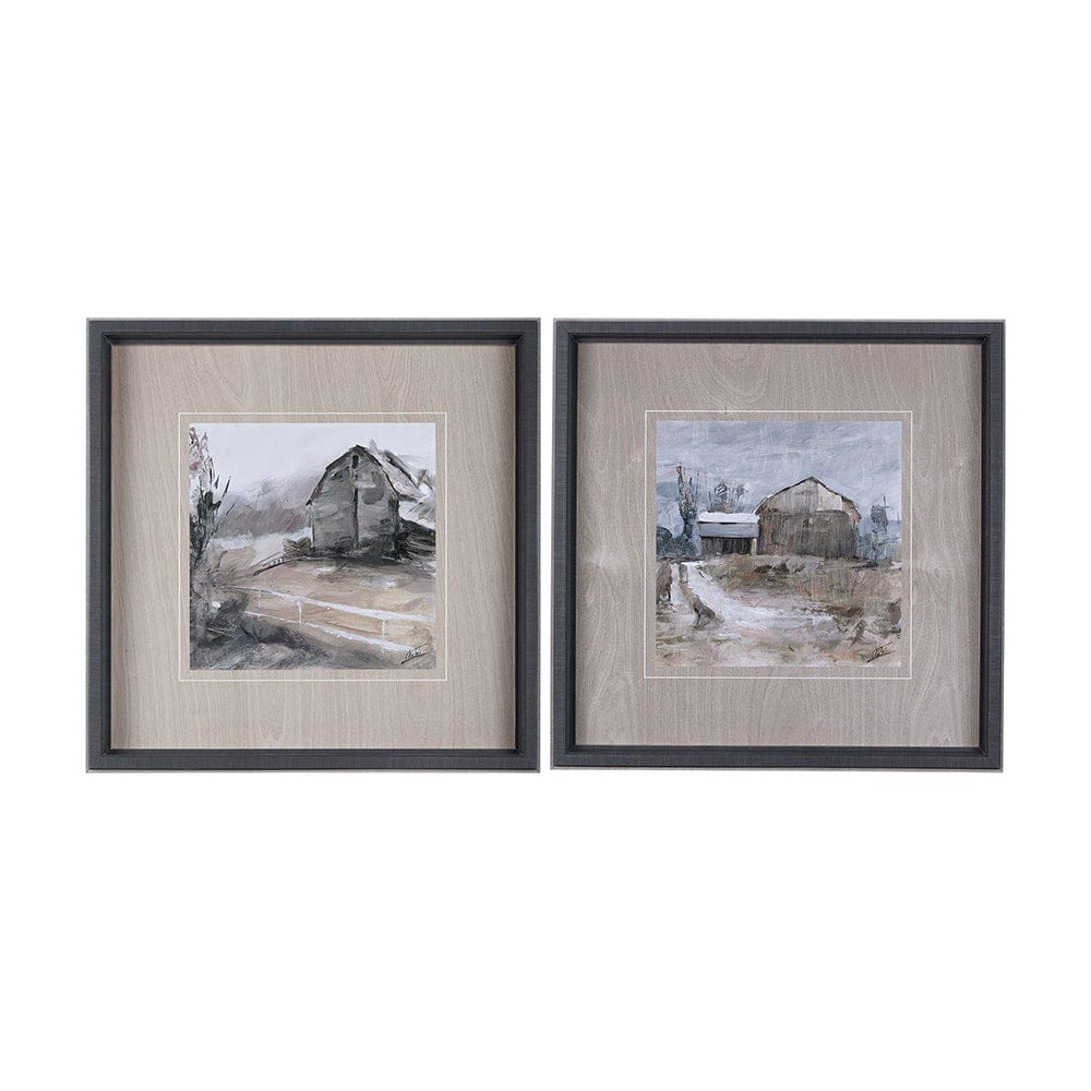 Mercana - Late Autumn in Countryside I by Mercana Studio Hand Embellished Framed Art Print Matted under Glass - 14242 view 9