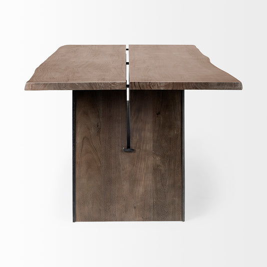 Mercana - Ledger III 84x38 Brown Solid Wood Top & Base Dining Table - 68244 view 2