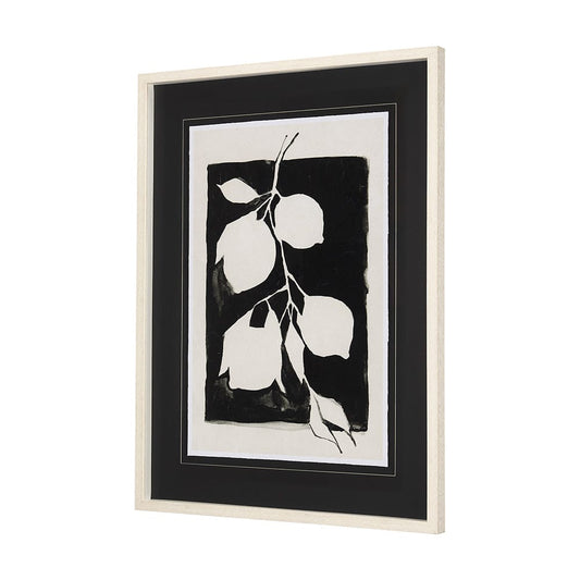 Mercana - Lemon Branch Silhouette by Mercana Studio Hand Embellished Framed Art Print Matted under Glass - 14673 view 2