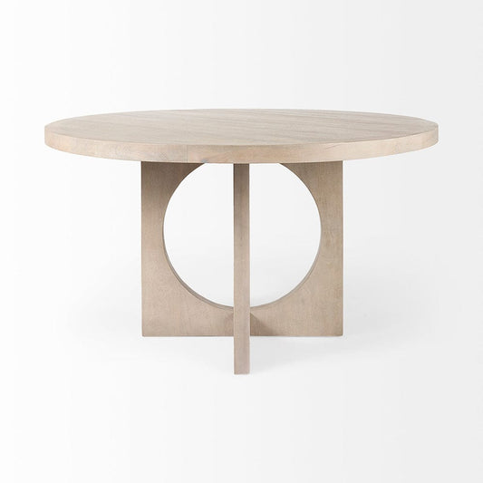 Mercana - Liesl 54.L x 54.0W x 30.0H Barely Gray Finished Wood W/ Circular Top Dining Table - 69184 view 2