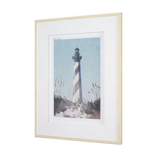 Mercana - Lighthouse I-Cape Hatteras by Mercana Studio a Hand Embellished Framed Art Print Matted under Glass - 15757 view 2