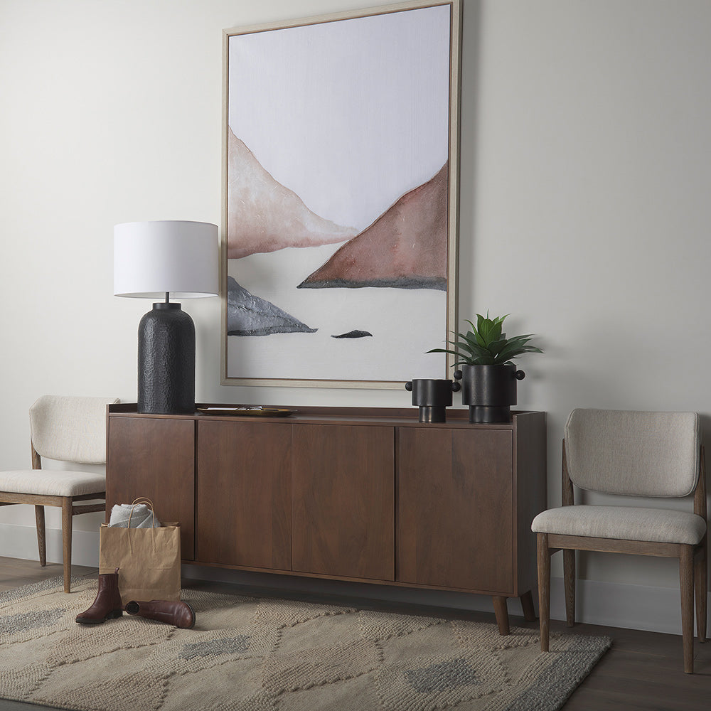 Mercana - Lillie Medium Brown Wood 4 Door Tray Top Sideboard - 69943 view 13