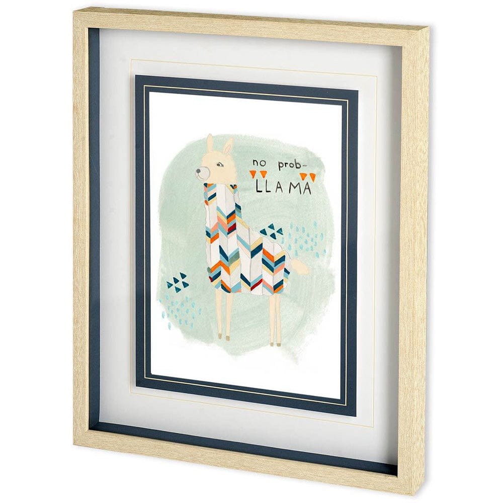 Mercana - Llama Squad I by June Erica Vess a Framed Art Print Matted under Glass - 11033 view 1