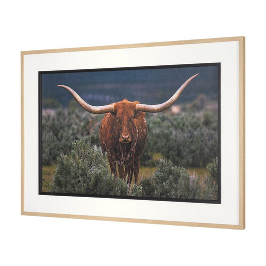 Mercana - Longhorn 5 by Gary Blatter a Hand Embellished Framed Art Print Matted under Glass - 15498 view 2