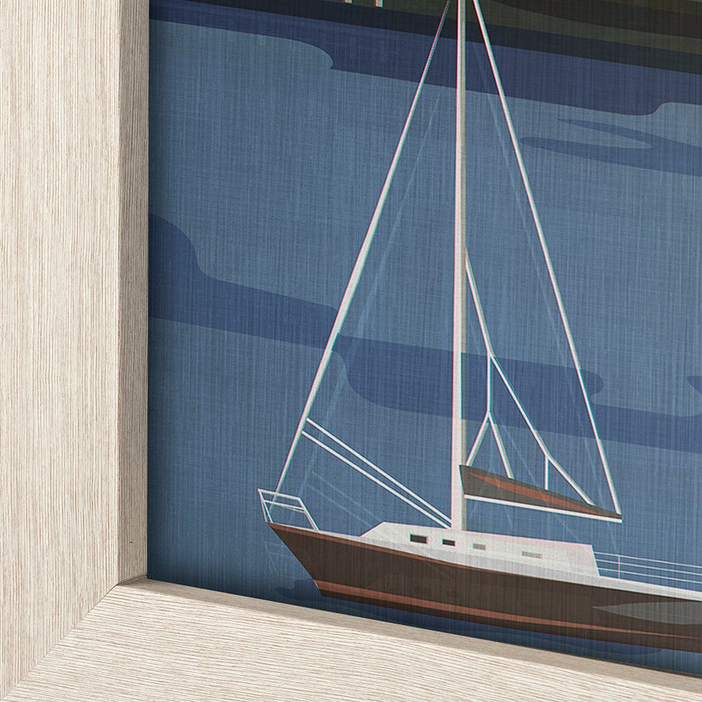Mercana - Lunenburg Go Canada L by Mercana Studio a Hand Embellished Decograph Framed Art Print - 13790 view 5