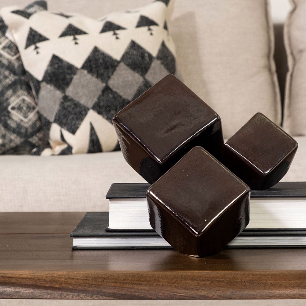 Mercana - Mayweather Black Geometric Ceramic Cubes (Set of 3) - 68620 view 8