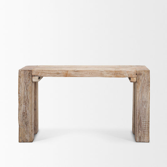Mercana - McArthur Whitewash Reclaimed Wood Console Table - 71034 view 2
