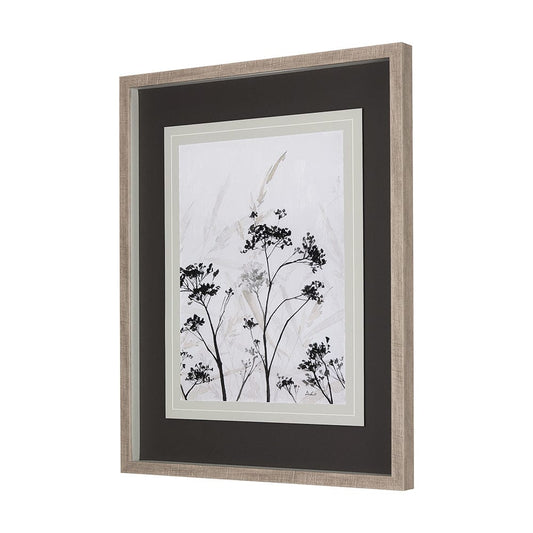 Mercana - Meadow R by Mercana Studio a Hand Embellished Textured Framed Art Print Matted under Glass - 14684 view 2