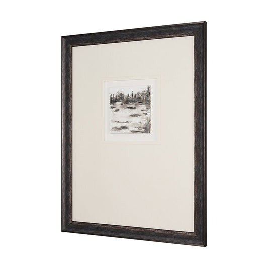 Mercana - Meadow View by Studio M a handmade Original Framed Artwork under Glass - 15103 view 2